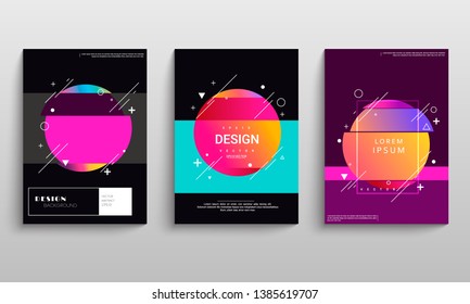 Brochure layout, cover modern design annual report, magazine, flyer in A4 with colourful geometric shapes for business with abstract texture background.