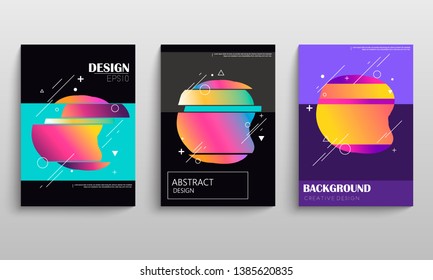 Brochure layout, cover modern design annual report, magazine, flyer in A4 with colourful geometric shapes for business with abstract texture background.