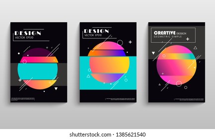 Brochure layout, cover modern design annual report, magazine, flyer in A4 with colourful geometric shapes for business with abstract texture background.
