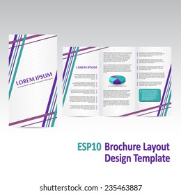 Brochure layout design template #2