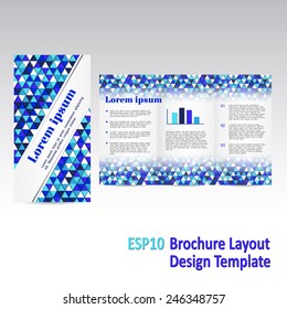 Brochure layout design template #3