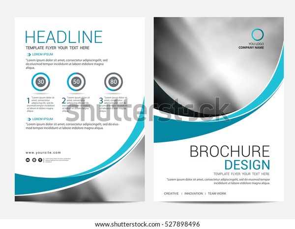Broschure Design Vorlage Jahresbericht Flugblatt Vorlage Stock Vektorgrafik Lizenzfrei