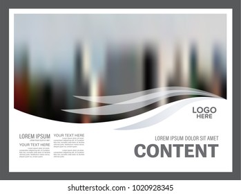 Brochure Layout design template. Black and white flyer. Annual Report Leaflet cover. Presentation Modern background. illustration vector in A4 size