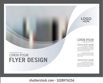 Brochure Layout design template. Black and white flyer. Annual Report Leaflet cover. Presentation Modern background. illustration vector in A4 size