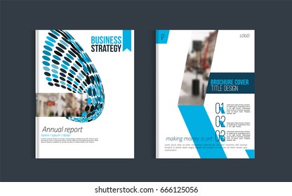 Brochure layout design template for corporate business report.