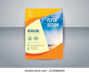  plantilla de diseño de diseño de folletos, publicidad de folletos, afiche, revista, espacio de copia vacío financiero comercial, diseño de volante de estilo plano ilustración vectorial 