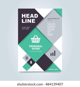 Brochure layout design vector illustration.