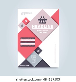 Brochure layout design vector illustration.