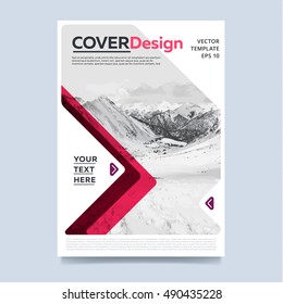 Brochure layout design vector illustration. Cover for annual report. Booklet or flyer. Abstract presentation templates. Creative concept in bright colors.