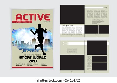 Brochure layout, easy editable vector