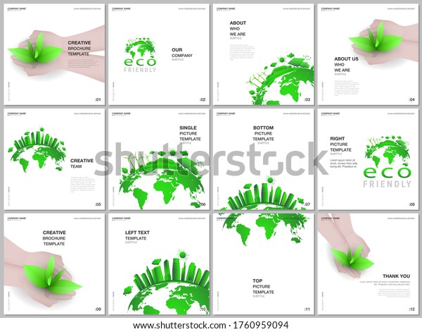 Die Broschure Layout Des Quadratischen Formats Stock Vektorgrafik Lizenzfrei