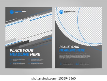 Brochure Layout template, cover design background, annual reports. 