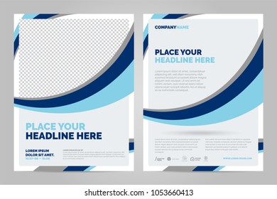 Brochure Layout template, cover design background and annual reports.