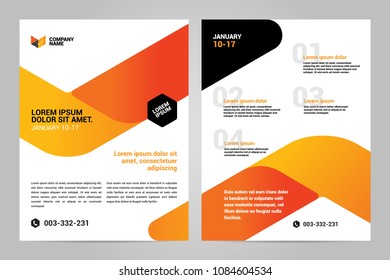 Brochure Layout template, cover design background and annual reports.