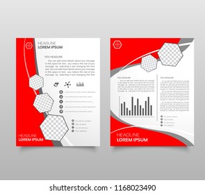 Brochure Layout template, cover design background, annual reports.