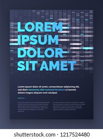 Brochure Layout template design in techno style, cover design background.