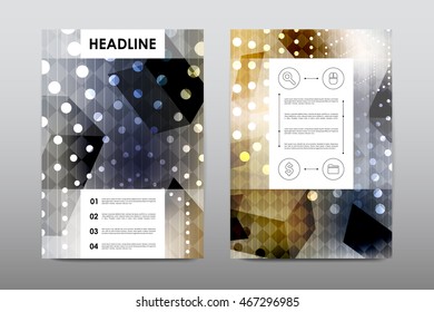 Brochure layout template flyer design vector, Magazine booklet cover abstract background