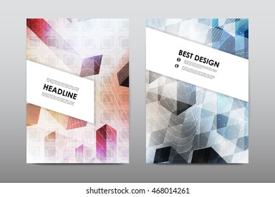 Brochure layout template flyer design vector, Magazine booklet cover abstract background