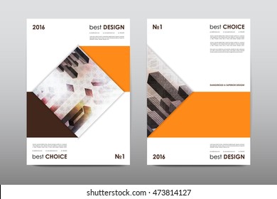 Brochure layout template flyer design vector, Magazine booklet cover abstract background