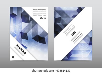 Brochure layout template flyer design vector, Magazine booklet cover abstract background