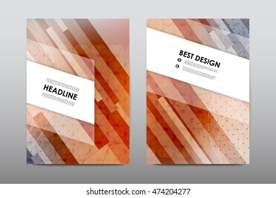 Brochure layout template flyer design vector, Magazine booklet cover abstract background