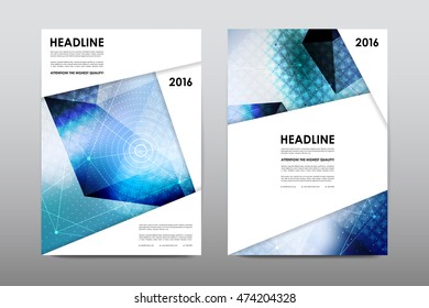 Brochure layout template flyer design vector, Magazine booklet cover abstract background