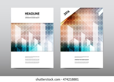 Brochure layout template flyer design vector, Magazine booklet cover abstract background