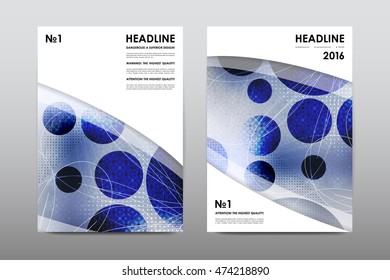 Brochure layout template flyer design vector, Magazine booklet cover abstract background