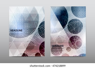 Brochure layout template flyer design vector, Magazine booklet cover abstract background
