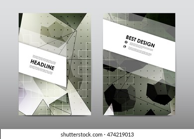 Brochure layout template flyer design vector, Magazine booklet cover abstract background