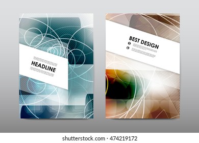 Brochure layout template flyer design vector, Magazine booklet cover abstract background
