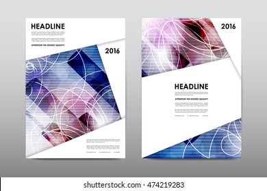 Brochure layout template flyer design vector, Magazine booklet cover abstract background