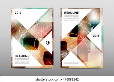 Brochure layout template flyer design vector, Magazine booklet cover abstract background