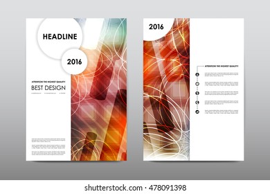 Brochure layout template flyer design vector, Magazine booklet cover abstract background