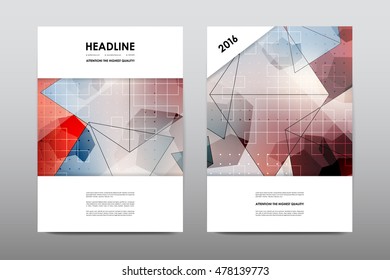 Brochure layout template flyer design vector, Magazine booklet cover abstract background
