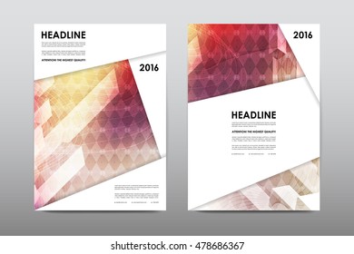 Brochure layout template flyer design vector, Magazine booklet cover abstract background