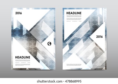 Brochure layout template flyer design vector, Magazine booklet cover abstract background