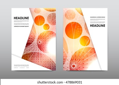 Brochure layout template flyer design vector, Magazine booklet cover abstract background