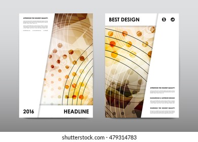 Brochure layout template flyer design vector, Magazine booklet cover abstract background
