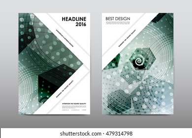 Brochure layout template flyer design vector, Magazine booklet cover abstract background