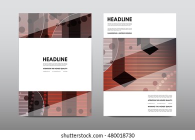 Brochure layout template flyer design vector, Magazine booklet cover abstract background