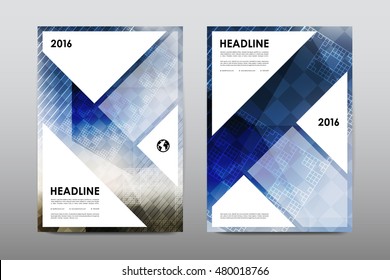 Brochure layout template flyer design vector, Magazine booklet cover abstract background