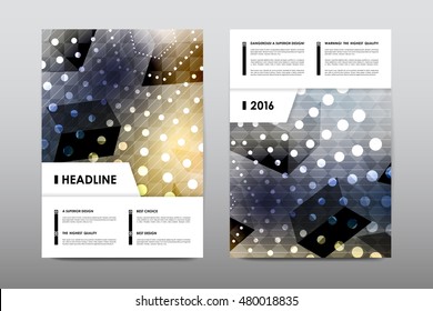 Brochure layout template flyer design vector, Magazine booklet cover abstract background