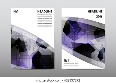 Brochure layout template flyer design vector, Magazine booklet cover abstract background