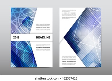 Brochure layout template flyer design vector, Magazine booklet cover abstract background