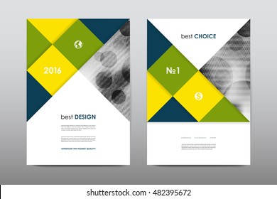 Brochure layout template flyer design vector, Magazine booklet cover abstract background