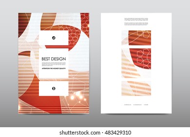 Brochure layout template flyer design vector, Magazine booklet cover abstract background