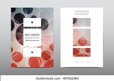 Brochure layout template flyer design vector, Magazine booklet cover abstract background