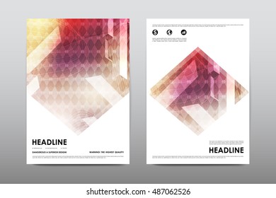 Brochure layout template flyer design vector, Magazine booklet cover abstract background