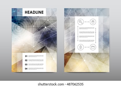 Brochure layout template flyer design vector, Magazine booklet cover abstract background